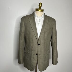 Tommy Hilfiger Blazer Sport‎ Coat 44R Mens Brown Check Wool